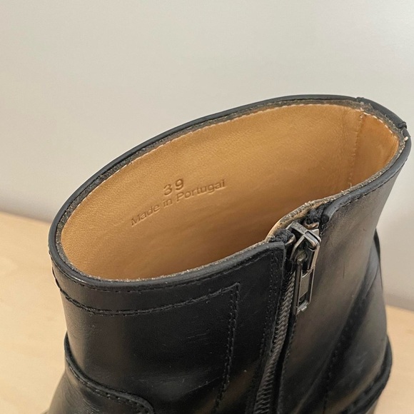 A.P.C Black Leather Ankle Boots - Picture 4 of 5
